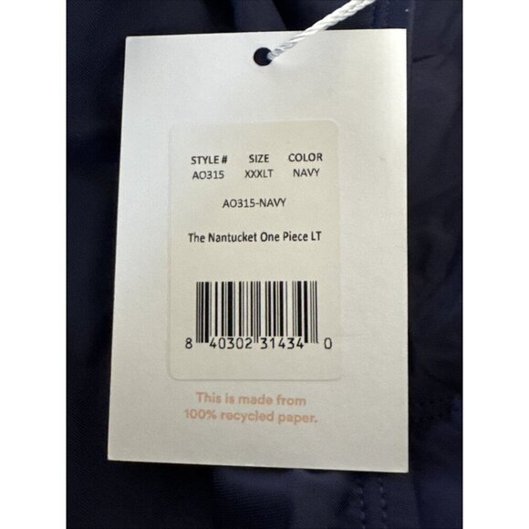 Andie Nantucket XXXL Tall US 20 Navy 1 Piece Swimsuit NWT One Shoulder 9553 - Picture 9 of 15